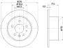 Тормозной диск HELLA PAGID 52410 (фото 1)