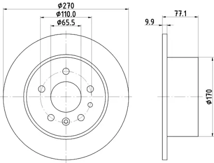 Тормозной диск HELLA PAGID 52410