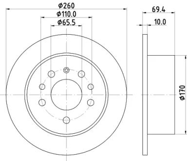 Тормозной диск HELLA PAGID 52411