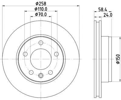 Тормозной диск HELLA PAGID 52414