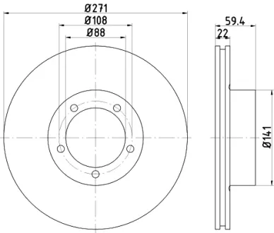 Тормозной диск HELLA PAGID 52420