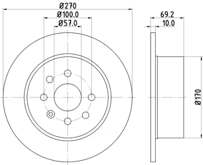 Тормозной диск HELLA PAGID 52427