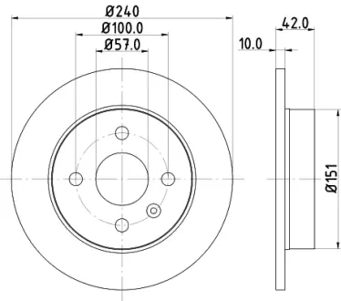Тормозной диск HELLA PAGID 52432