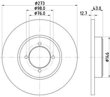 Тормозной диск HELLA PAGID 52501