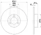 Тормозной диск HELLA PAGID 52503 (фото 1)