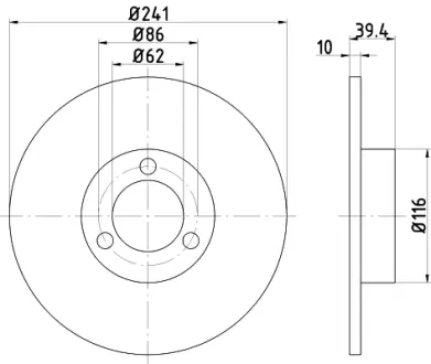 Тормозной диск HELLA PAGID 52503