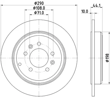 Тормозной диск HELLA PAGID 52508