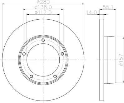 Тормозной диск HELLA PAGID 52513