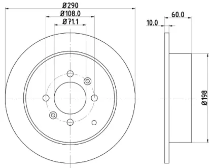 Тормозной диск HELLA PAGID 52514