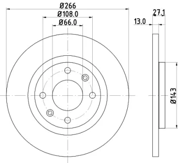 Тормозной диск HELLA PAGID 52515