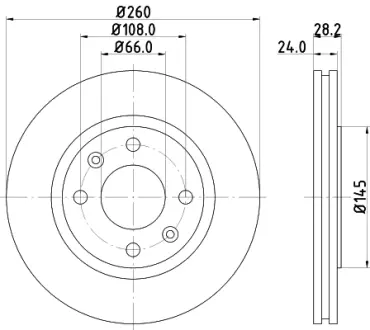 Тормозной диск HELLA PAGID 52517