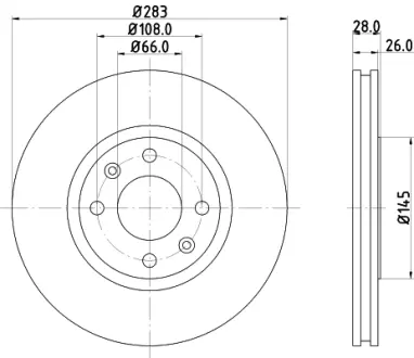 Тормозной диск HELLA PAGID 52518