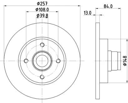 Тормозной диск HELLA PAGID 52601
