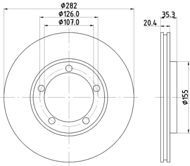Тормозной диск HELLA PAGID 52602