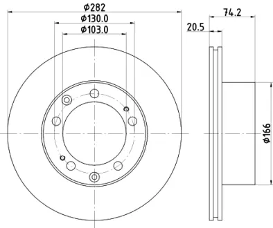 Тормозной диск HELLA PAGID 52603