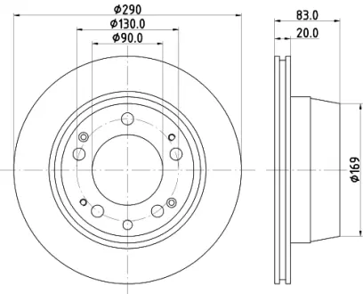 Тормозной диск HELLA PAGID 52604