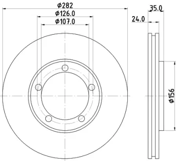 Тормозной диск HELLA PAGID 52605