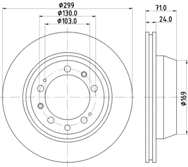 Тормозной диск HELLA PAGID 52613