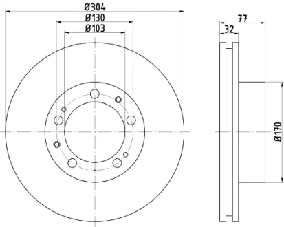 Тормозной диск HELLA PAGID 52614