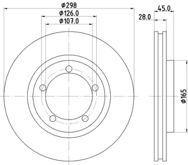 Тормозной диск HELLA PAGID 52619