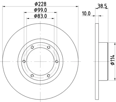 Тормозной диск HELLA PAGID 52801