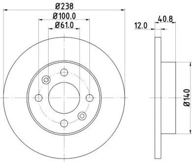 Тормозной диск HELLA PAGID 52803