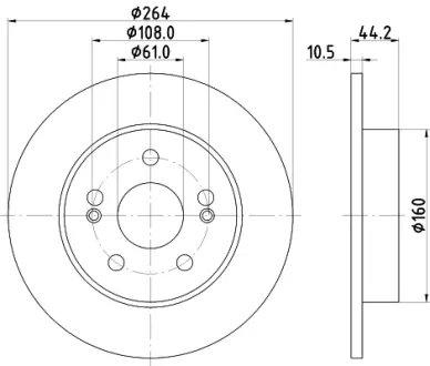 Тормозной диск HELLA PAGID 52808