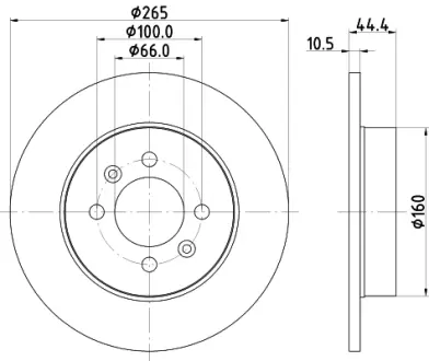 Тормозной диск HELLA PAGID 52810