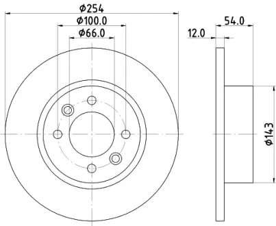 Тормозной диск HELLA PAGID 52812