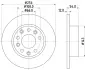 Тормозной диск HELLA PAGID 52813 (фото 1)