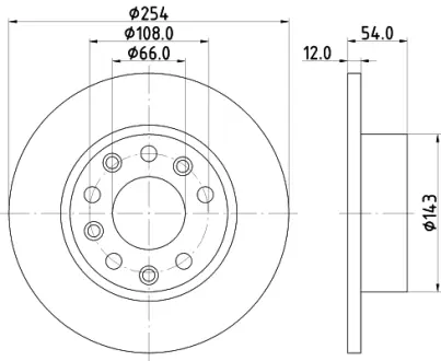 Тормозной диск HELLA PAGID 52813