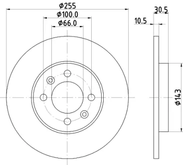Тормозной диск HELLA PAGID 52814
