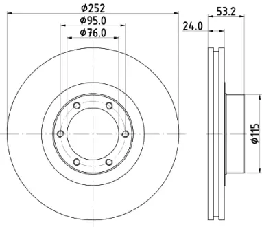 Тормозной диск HELLA PAGID 52822
