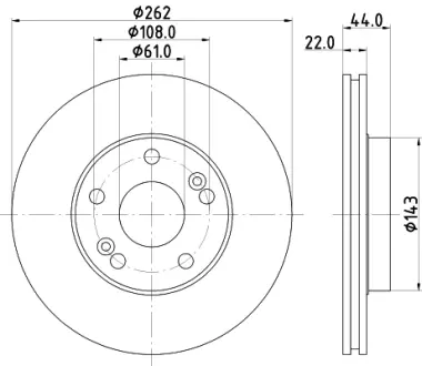 Тормозной диск HELLA PAGID 52832