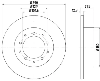 Тормозной диск HELLA PAGID 52902