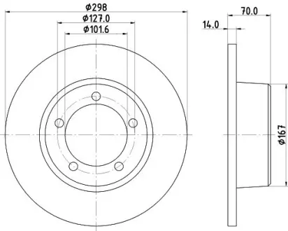 Тормозной диск HELLA PAGID 52903