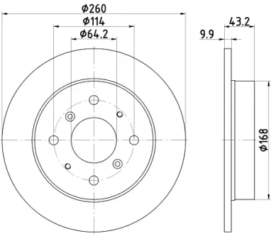 Тормозной диск HELLA PAGID 52906