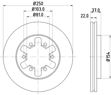 Тормозной диск HELLA PAGID 52907