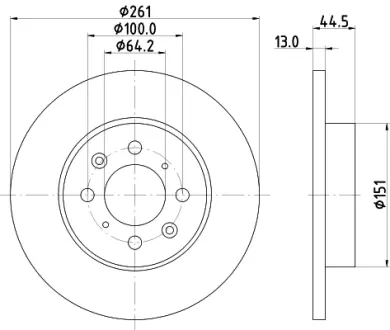 Тормозной диск HELLA PAGID 52923