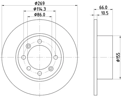 Тормозной диск HELLA PAGID 53001