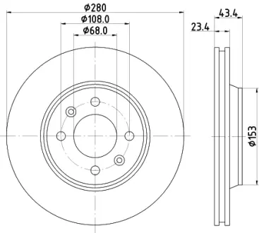 Тормозной диск HELLA PAGID 53007