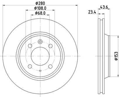 Тормозной диск HELLA PAGID 53008