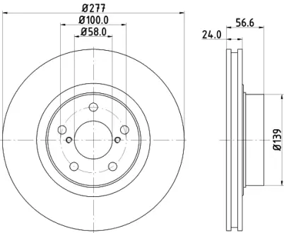Тормозной диск HELLA PAGID 53305