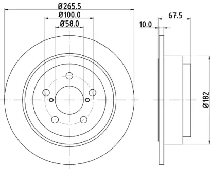 Тормозной диск HELLA PAGID 53307