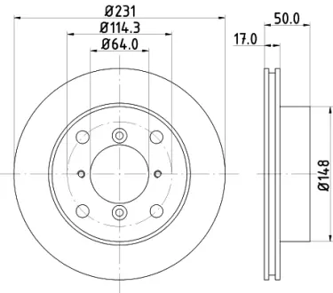 Тормозной диск HELLA PAGID 53404