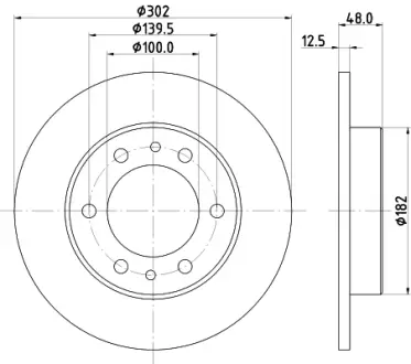 Тормозной диск HELLA PAGID 53608