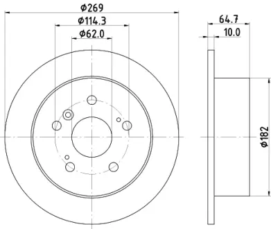 Тормозной диск HELLA PAGID 53611