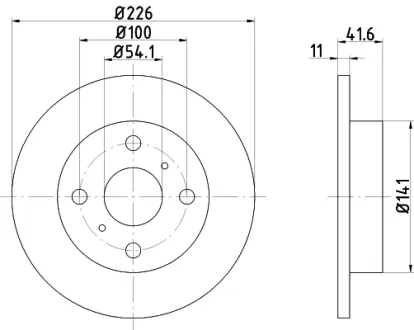 Тормозной диск HELLA PAGID 53612