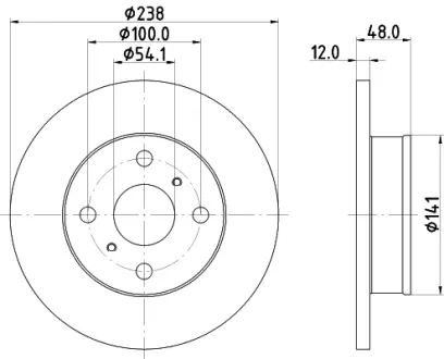 Тормозной диск HELLA PAGID 53613