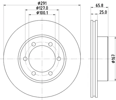 Тормозной диск HELLA PAGID 53633